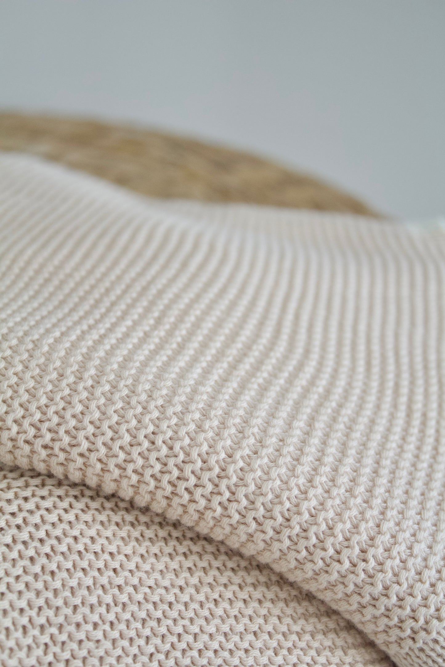 Neutral Knitted Baby Blanket