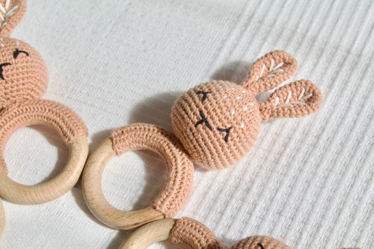 Crochet Animal Teething Rattle