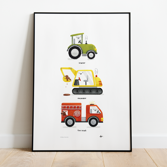 Little Trucks Print