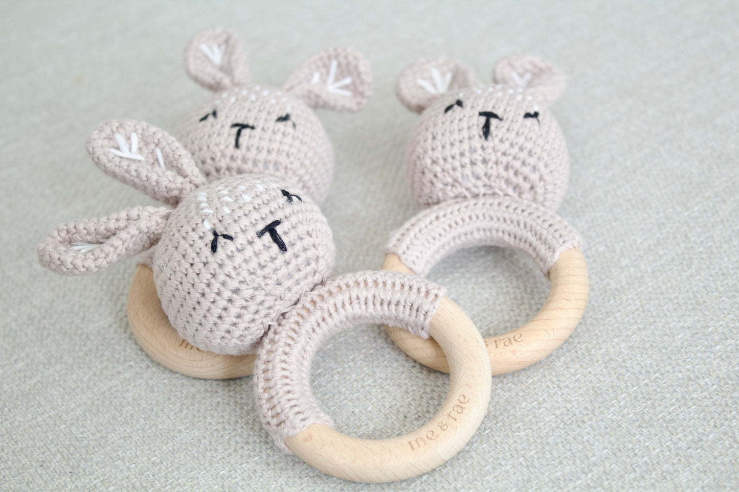 Crochet Animal Teething Rattle