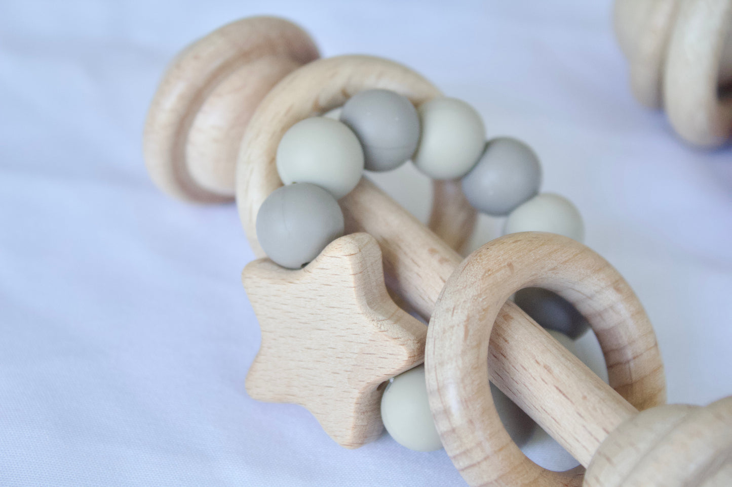Wooden Baby Teether Rattle