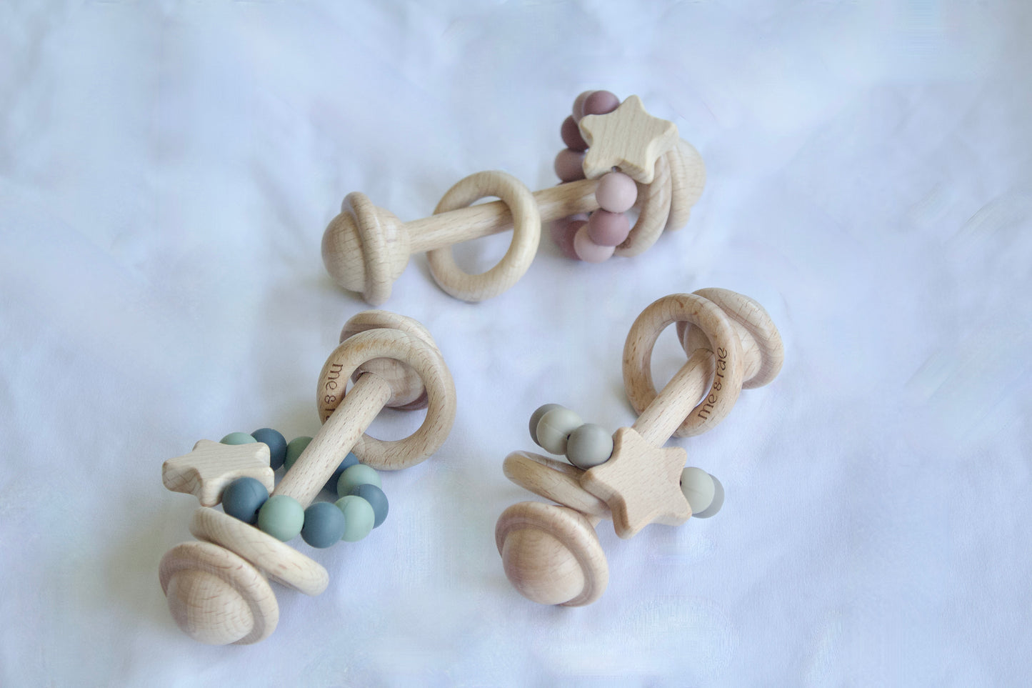 Wooden Baby Teether Rattle