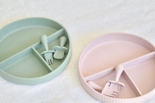 Silicone Section Plate and Cutlery Set