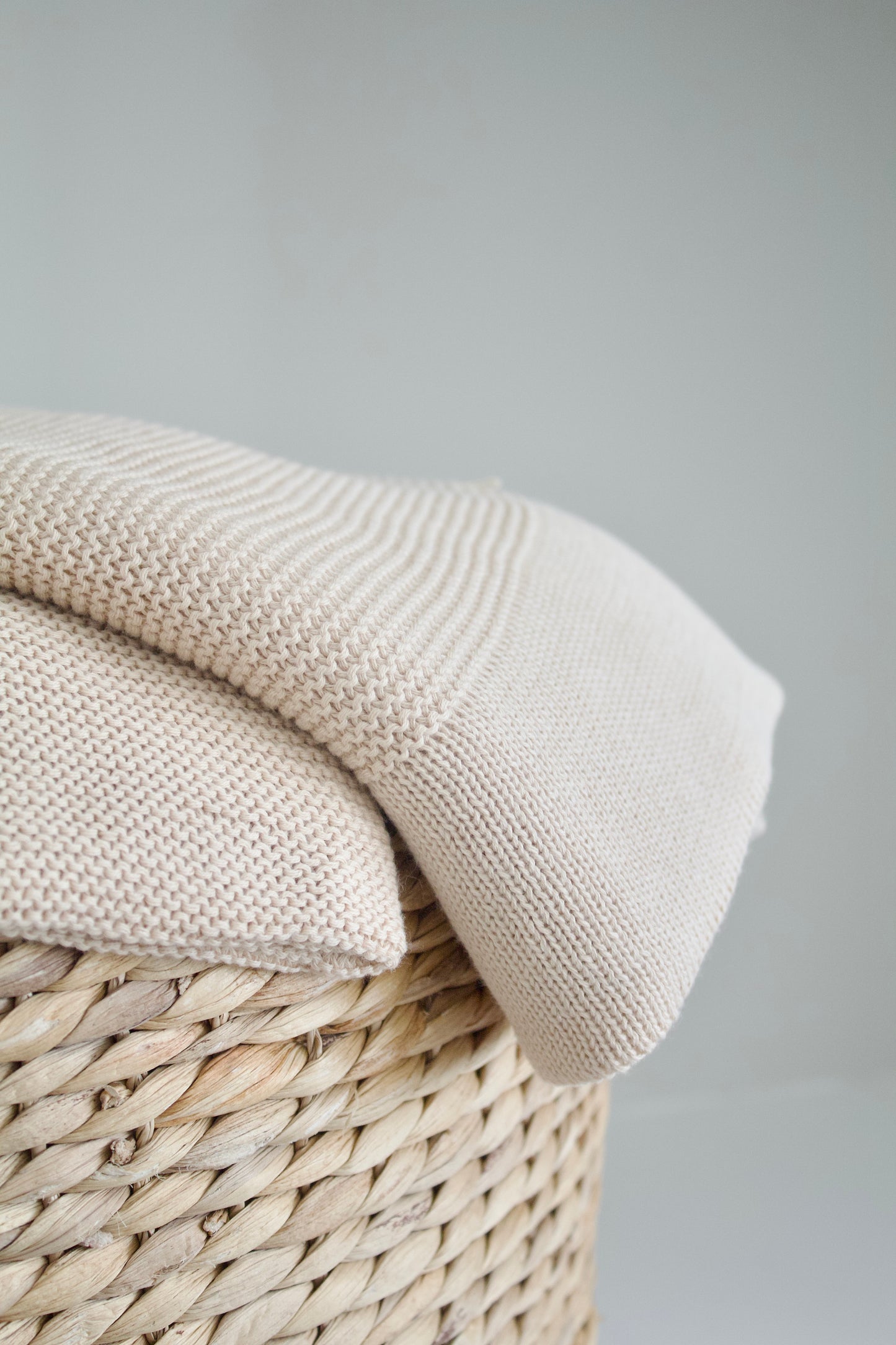 Neutral Knitted Baby Blanket