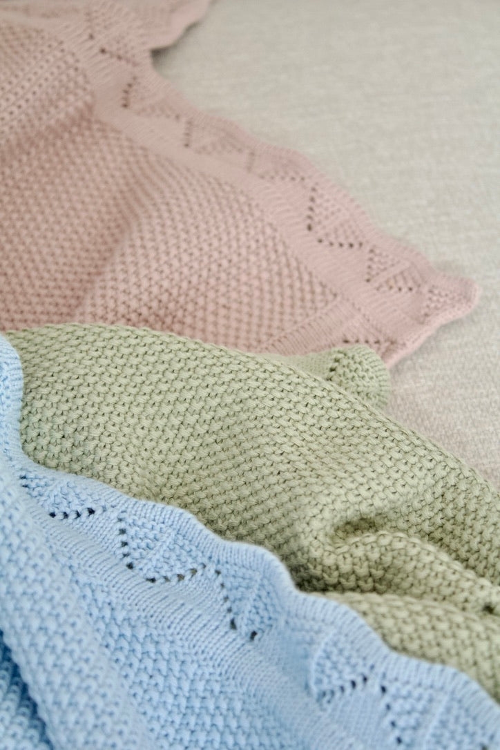 Knitted Cotton Baby Blanket