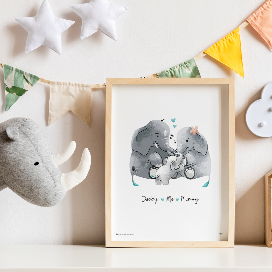 My Little Ellie Family Print