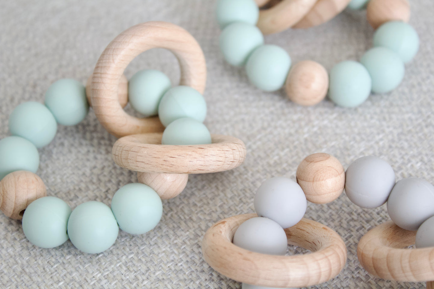 Wood and Silicone Ring Teether