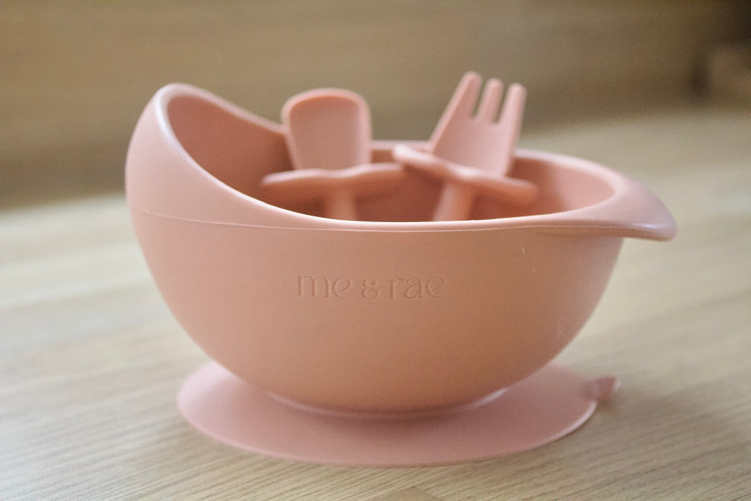 Silicone Suction Bowl and Cutlery Set