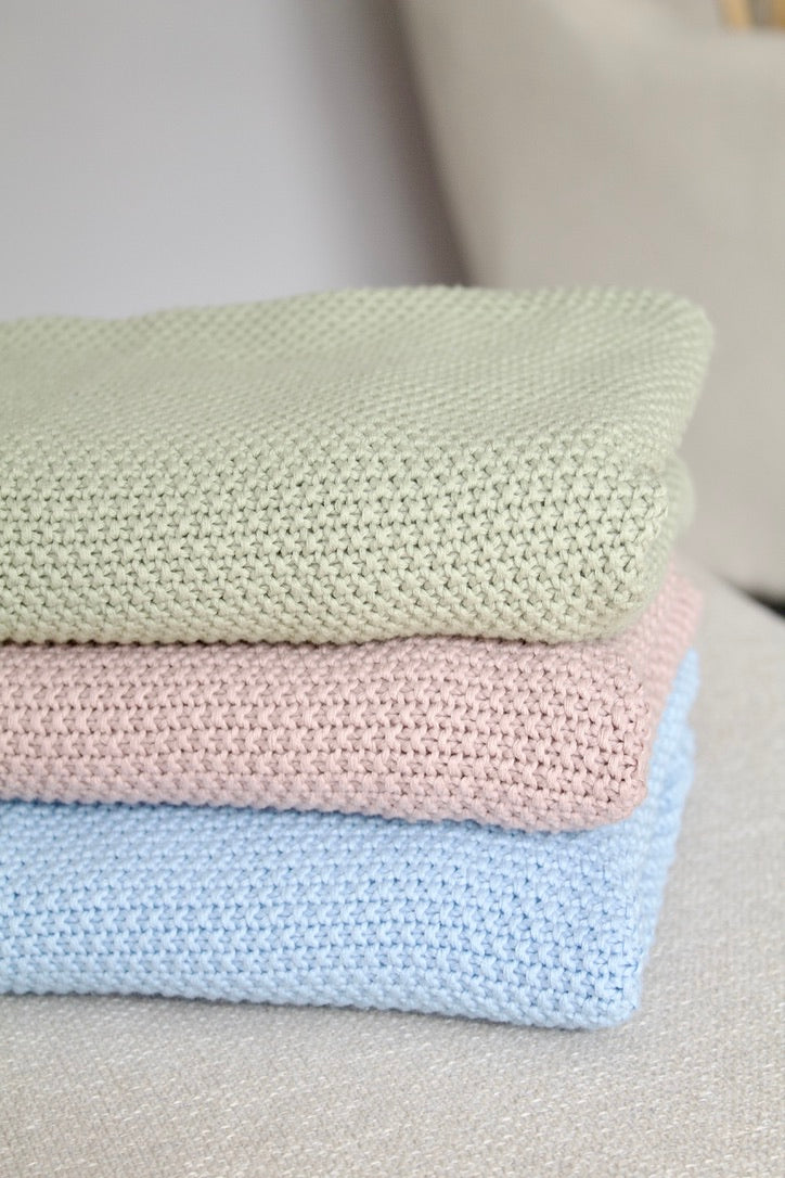 Knitted Cotton Baby Blanket