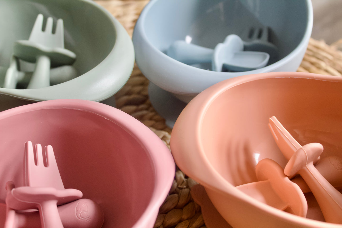 Silicone Suction Bowl and Cutlery Set