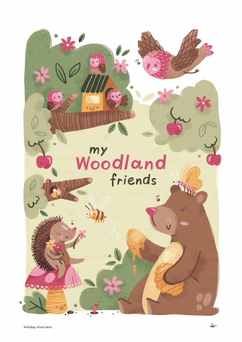 My Woodland Friends Print