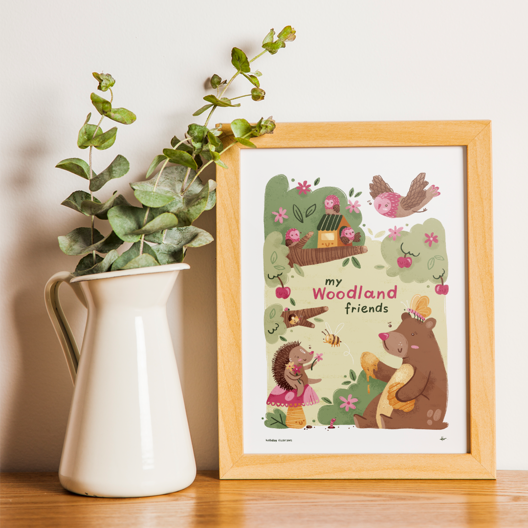 My Woodland Friends Print